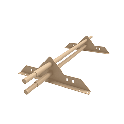 Снегозадержатель трубчатый 1000мм универсальный 25-1,0-1,0-2 холоднокатанная сталь с порошковым покрытием RAL 1015