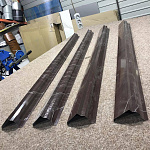 Конек кровельный 0,45 мм RAL 1014 оцинкованный, c полимерным покрытием