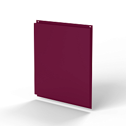 Фасадная металлокассета 1740x530 (RAL 4004) открытого типа, с порошковым покрытием 0,7 мм