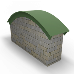 Парапет радиусный 1,2 мм (RAL 6011) полиэстер