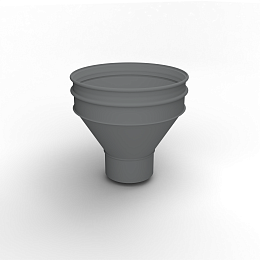 Воронка водосточная ф180х350мм (RAL 9023) водосборная, c порошковым покрытием