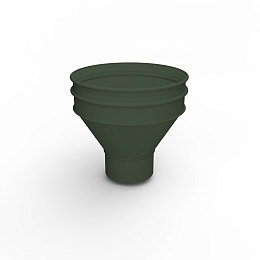 Воронка водосточная ф150х350мм (RAL 6007) водосборная, c порошковым покрытием