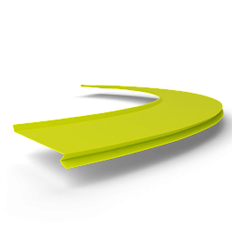Отлив радиусный 1,2мм RAL 1026 оцинкованный, c порошковым покрытием