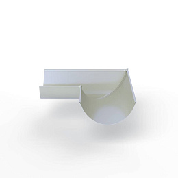 Угол 90 градусов водосточного желоба оцинкованный порошок ф180х400х400мм RAL 7035