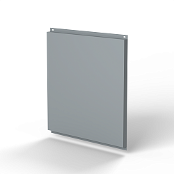 Фасадная металлокассета 1160x1160 (RAL 7040) открытого типа, с порошковым покрытием 0,7 мм