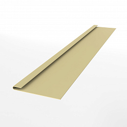 Планка завершающая для металлосайдинга экобрус оцинкованная с порошковым покрытием 0,45мм ширина менее 625 мм RAL 1014