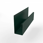 Планка П-образная для забора оцинкованная с порошковым покрытием 0,45мм ширина более 625 мм RAL 6005