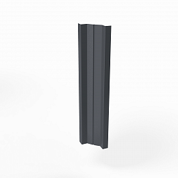 Штакетник оцинкованный с полимерным покрытием 0,5х100мм M-образный прямой RAL 7024