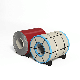 Рулон оцинкованный 1,0х1250мм (RAL 3001) с полимерным покрытием (полиэстер)