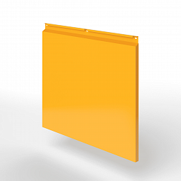 Фасадная металлокассета закрытого типа оцинкованная с порошковым покрытием 0,7x1020х475мм RAL 2007 Люминесцентный ярко-оранжевый