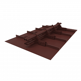 Снегозадержатель трубчатый 1000мм фальц 40x20-1,0-2,0-2 холоднокатанная сталь с порошковым покрытием RAL 3009