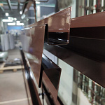 Планка завершающая (RAL 8017) с порошковым покрытием 0,45 мм