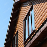 Сайдинг Блок-хаус 0,390 Grand Line 0,45 Print Elite Choco Wood TwinColor