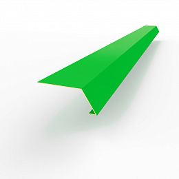 Карнизная планка RAL 6038 оцинкованная c порошковым покрытием 0,45мм