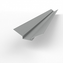 Ендова верхняя фигурная 0,45 мм (RAL 9006) оцинкованная c порошковым покрытием