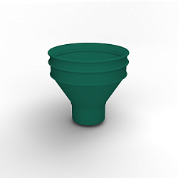 Воронка водосточная ф100х350мм (RAL 6016) водосборная, c порошковым покрытием