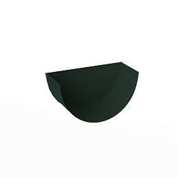 Заглушка желоба водосточного оцинкованная порошок ф120мм RAL 6009