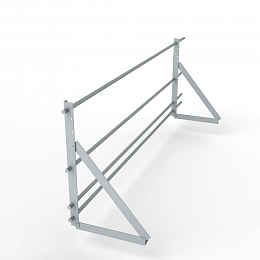 Ограждение кровельное функция снегозадержатель 2000мм универсальный 900-25-1-1,5-2 холоднокатанная сталь с порошковым покрытием RAL 7040