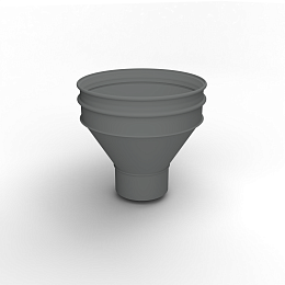 Воронка водосточная ф200х350мм (RAL 7037) водосборная, c порошковым покрытием