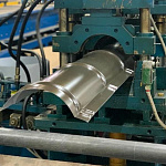 Конек полукруглый 0,45x301мм RAL 6029 для кровли с порошковым покрытием