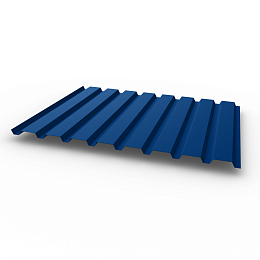 Профнастил С20 - 0,35х1150мм (RAL 5010) оцинкованный, с полимерным покрытием (Полиэстер)