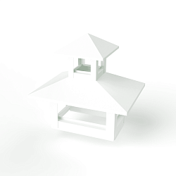 Дымник на трубу двойной оцинкованный с полимерным покрытием до 1200мм RAL 9003