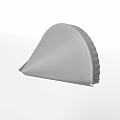 Заглушка для кровли конусная 0,45мм x 301мм (RAL 9006) к полукруглому коньку, оцинкованная с порошковым покрытием