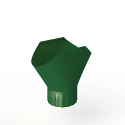 Воронка желоба оцинкованная накладная порошок ф120мм RAL 6002