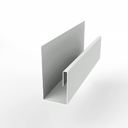 Планка П-образная для забора оцинкованная с порошковым покрытием 0,45мм ширина более 625 мм RAL 9003