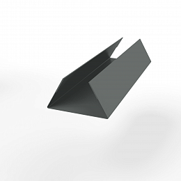 Планка стыковочная составная нижняя для фальцевой кровли оцинкованная с порошковым покрытием 0,45мм ширина более 625 мм RAL 7005