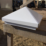 Колпак на столб стандартный оцинкованный с полимерным покрытием до 800мм RAL 1014