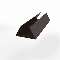 Планка стыковочная составная нижняя для фальцевой кровли оцинкованная с порошковым покрытием 0,45мм ширина менее 625 мм RAL 8017