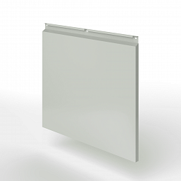 Фасадная металлокассета закрытого типа оцинкованная с порошковым покрытием 0,7x380х815мм RAL 7038 Агатовый серый