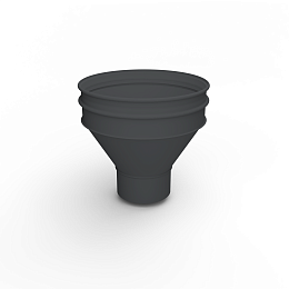 Воронка водосточная ф110х350мм (RAL 9004) водосборная, c порошковым покрытием