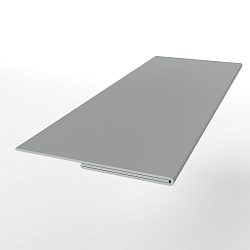 Планка финишная 0,45 мм (RAL 9006) оцинкованная, с порошковым покрытием