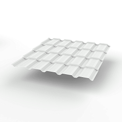 Металлочерепица Quadro profi оцинкованная с полимерным покрытием 0,45х1159мм RAL 9003