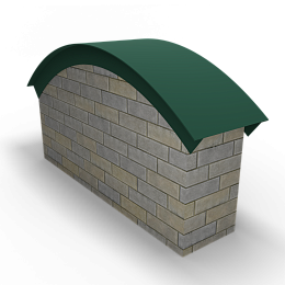 Парапет радиусный 0,45 мм (RAL 6028) полиэстер