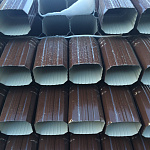 Колено водосточное прямоугольное полиэстер Grand Line Vortex RAL 9003