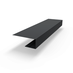 j планка RAL 9004 оцинкованная c порошковым покрытием 0,45мм