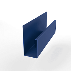 Планка П-образная для забора оцинкованная с порошковым покрытием 0,45мм ширина менее 625 мм RAL 5005