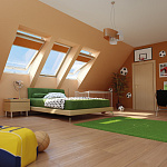 Окно мансардное дерево, лак ручка снизу Fakro FTP (CH Китай) Profi 114*140см