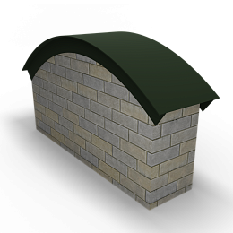 Парапет радиусный 0,7 мм (RAL 6007) полиэстер