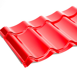 Металлочерепица Монтеррей классик оцинкованная с полимерным покрытием 0.45x1180мм  RAL 3011