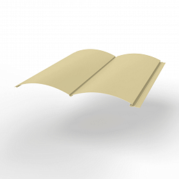 Металлосайдинг Блок-Хаус оцинкованный с полимерным покрытием 0,45х360мм RAL 1014