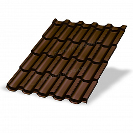 Металлочерепица МП Трамонтана-M (VikingMP-01-8017-0,45)