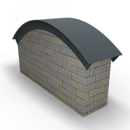 Парапет радиусный 1,2 мм (RAL 7011) полиэстер