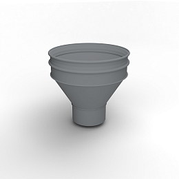 Воронка водосточная ф210х350мм (RAL 7045) водосборная, c порошковым покрытием