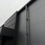 Крепление прямоугольной водосточной трубы полиэстер Grand Line Vortex под кирпич RAL 8017