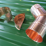 Заглушка желоба водосточного медная ф120мм