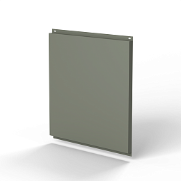 Фасадная металлокассета 1160x530 (RAL 7023) открытого типа, с порошковым покрытием 0,7 мм